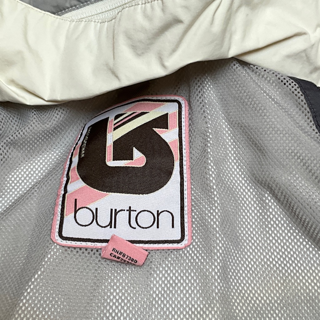 Burton Jacket With Insert Puffer. Gray And Off White